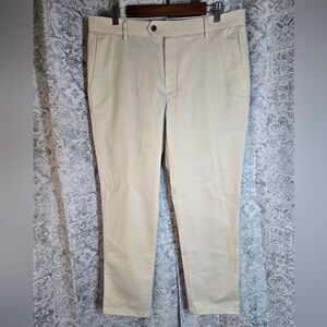 Charles Tyrwhitt slim fit pants light beige size 34x29 short (hemmed)